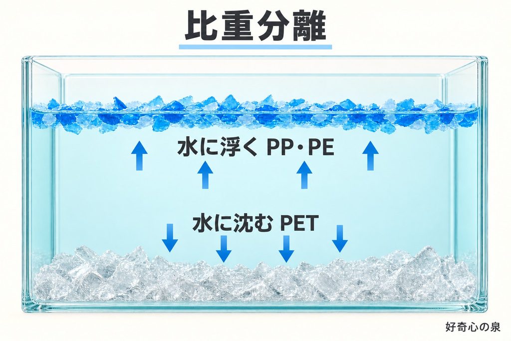 PETとPP・PEの比重分離