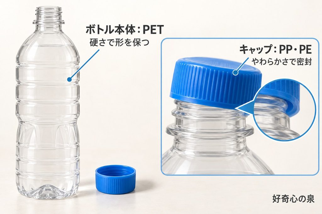 ボトル本体とキャップの素材の違い